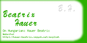 beatrix hauer business card